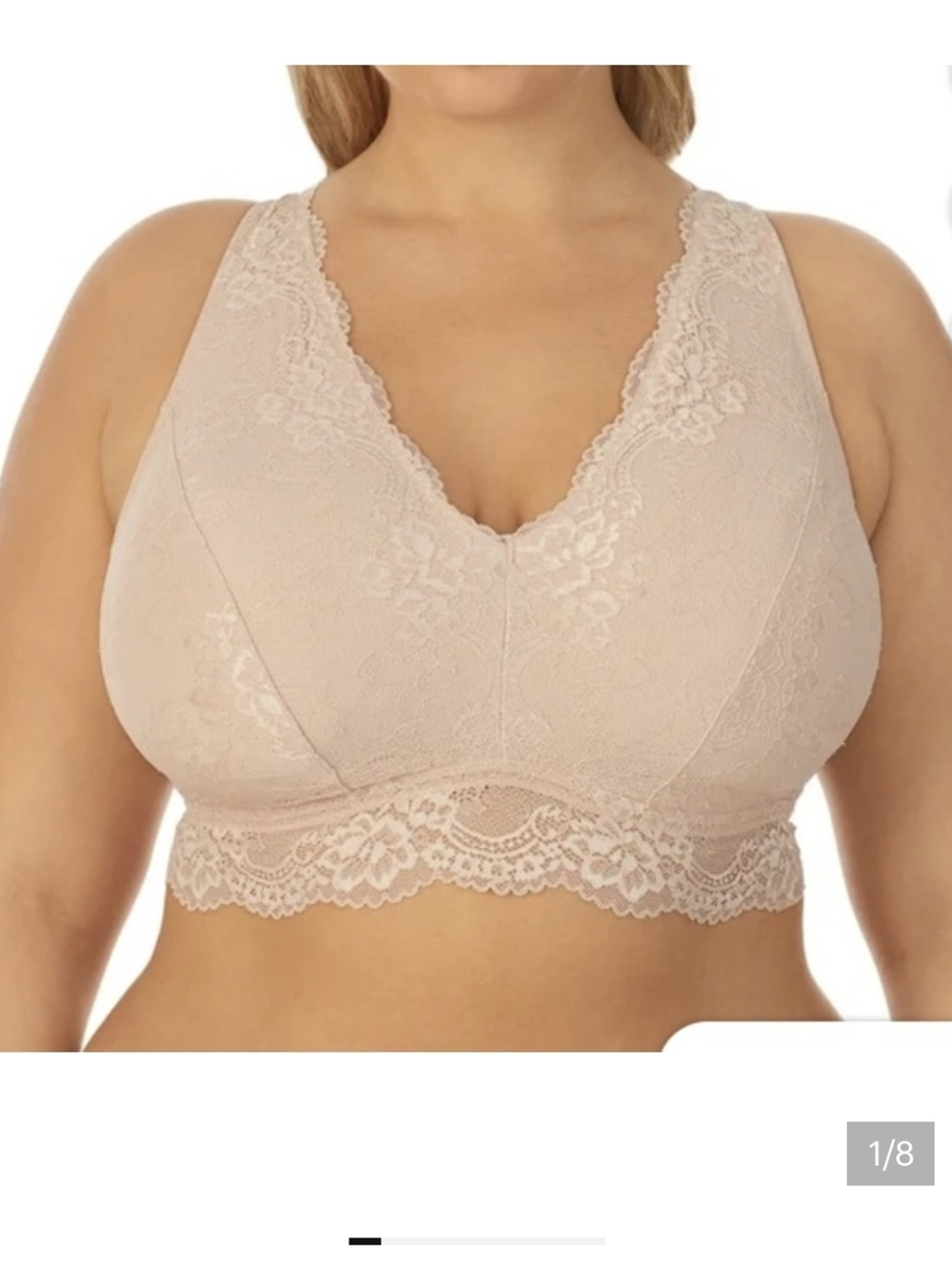 NEW Dream Fit Unlined Lace Bra in the color Suntan 2X